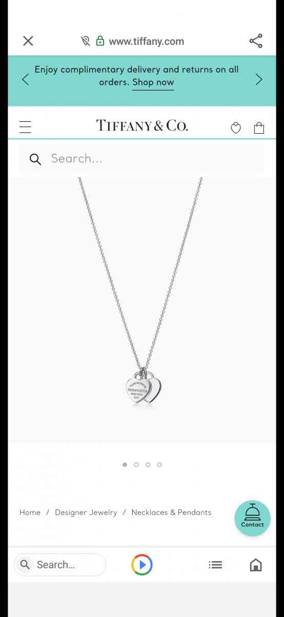 Tiffanys double mini heart necklace