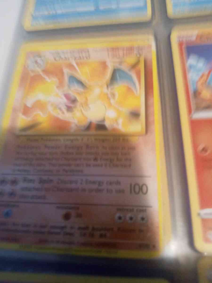 a rare Charizard card