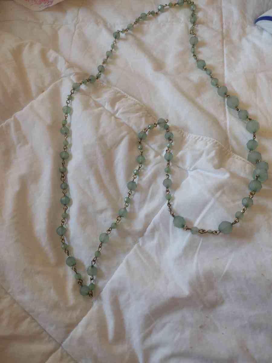Glass Green Crystal Necklace