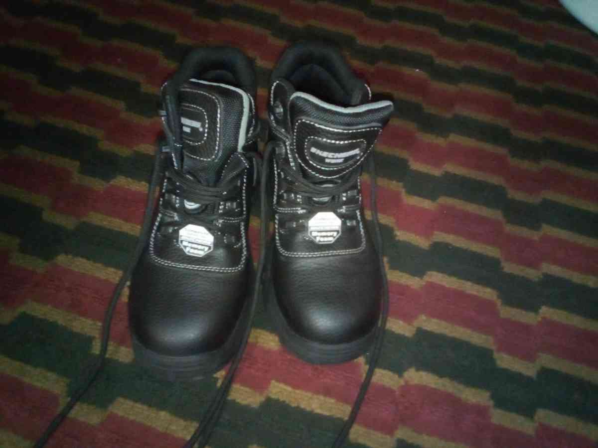 womens Sketcher book boots memory foam steel toed