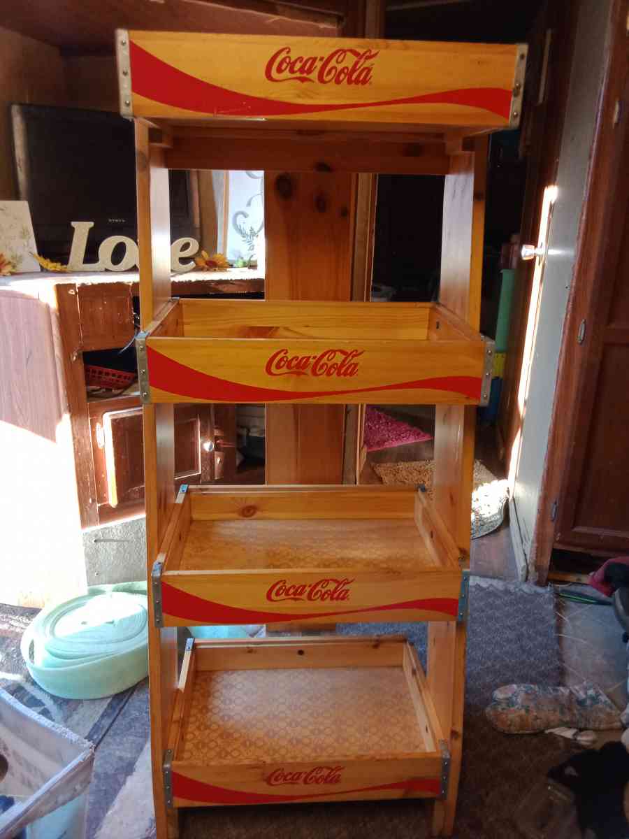 coke cola four tier Wooden shelf