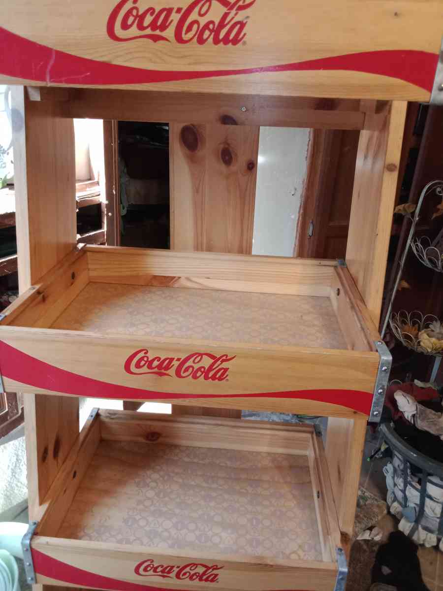 coke cola four tier Wooden shelf
