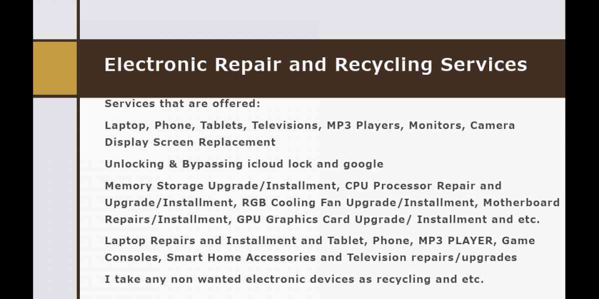 Electronic Repairs and Recycling Services READ DESCRIPTION