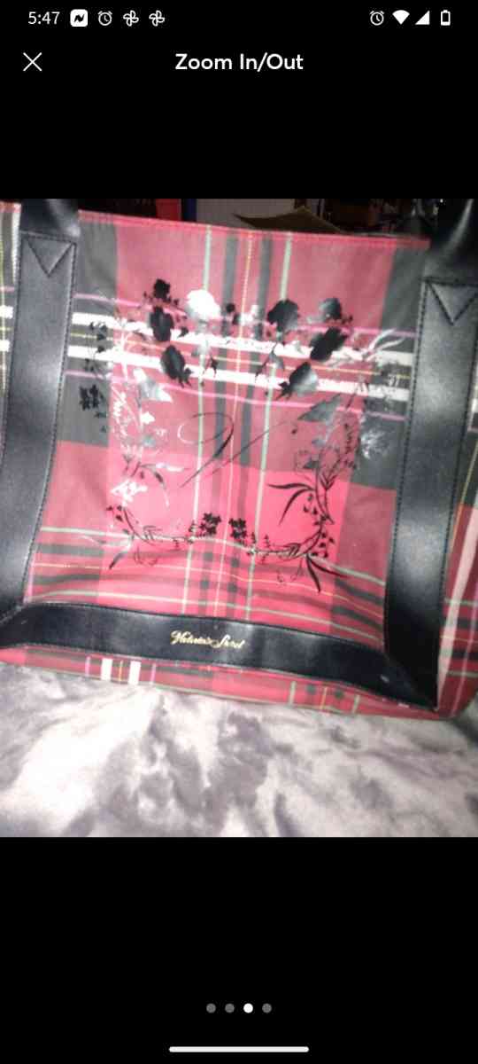 VICTORIAS SECRET PLAID TOTE PURSE LIKE NEW CONDITION