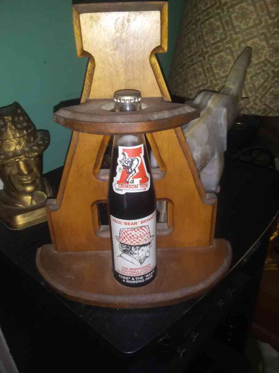 Alabama A holding vintage coke with Paul bear Bryant on it