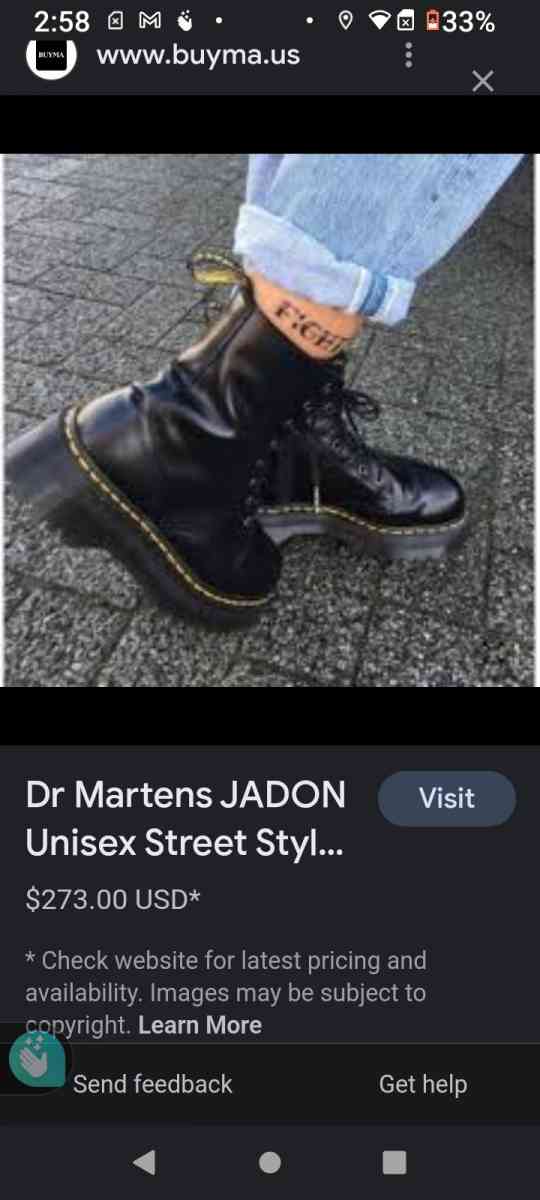 Jadon black polished Dr martens