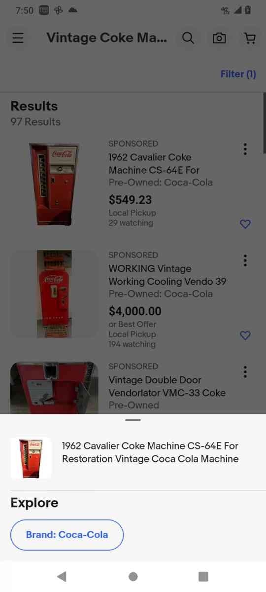 1960s coke vending machine