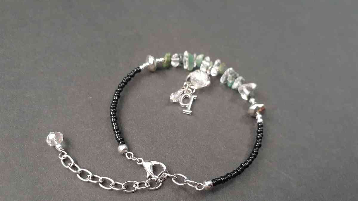 Custom Emerald and Quartz Charm Bracelet Jewelry