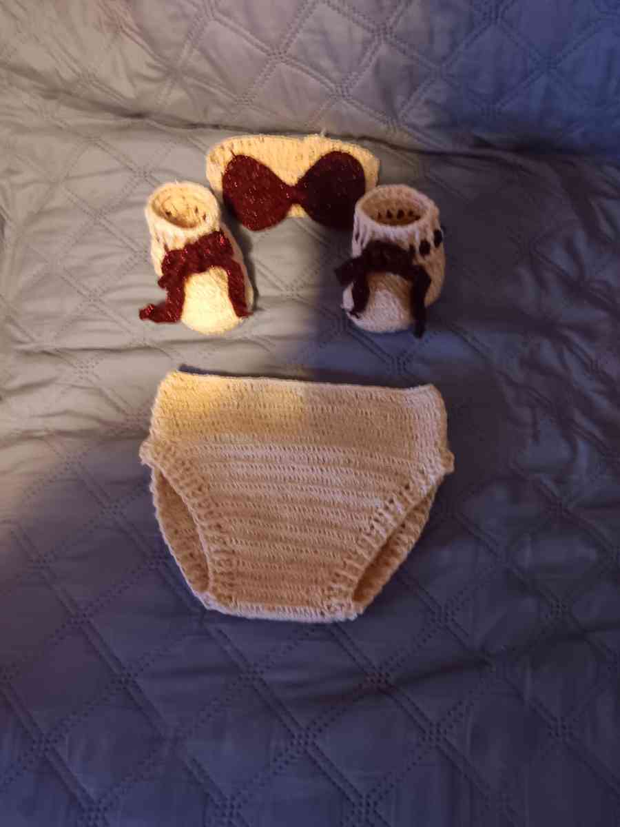 traje tejido a crochet de 0 a 3 meses de nacida