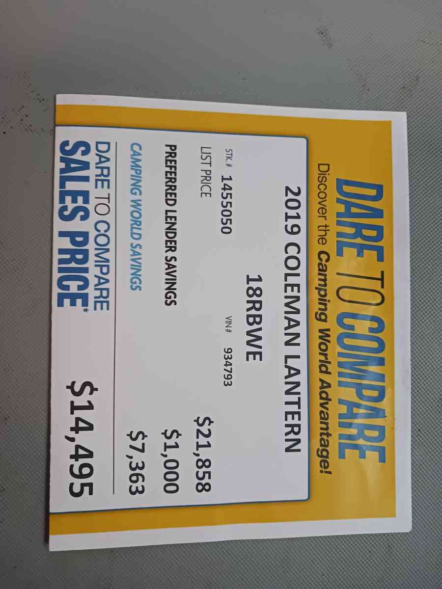 2019 COLMAN TRAVEL TRAILER I BOUGHT NEW