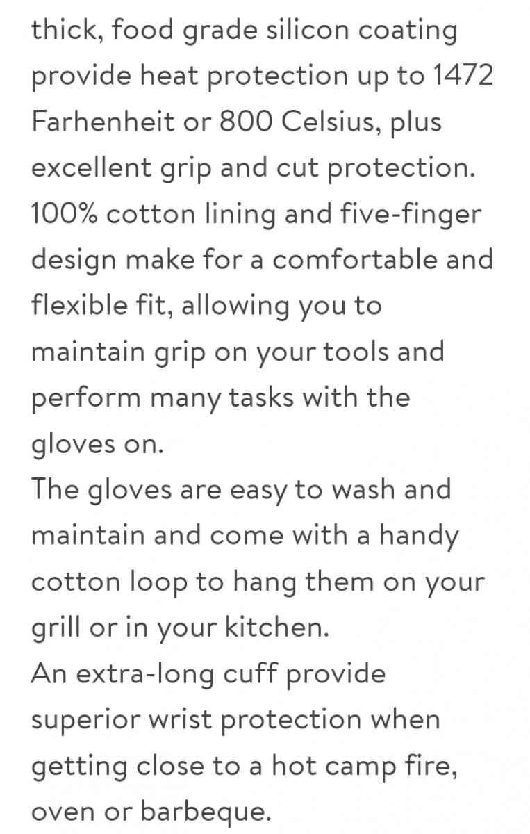 New Extreme Heat Resistant BBQ Gloves