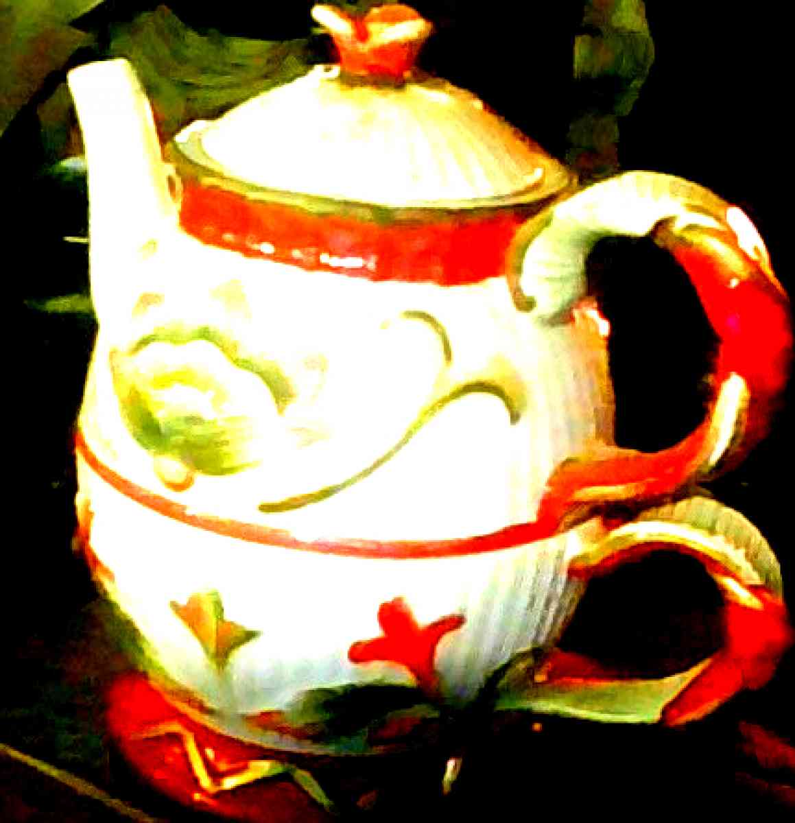 This Holiday CoffeTea Cup And Kettle