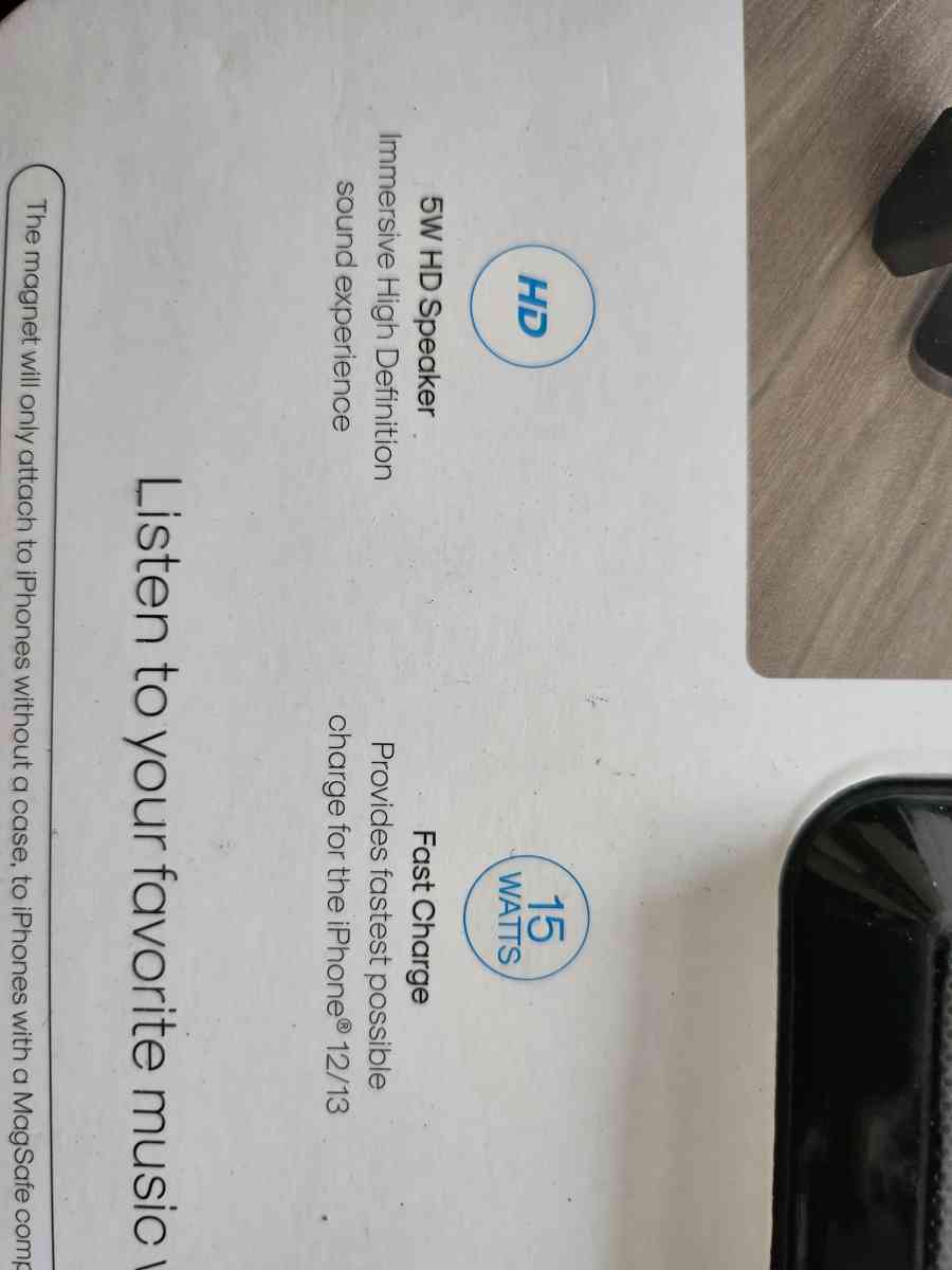 ATOMI Wireless Magnetic Fast Charger With Bluetooth Speaker