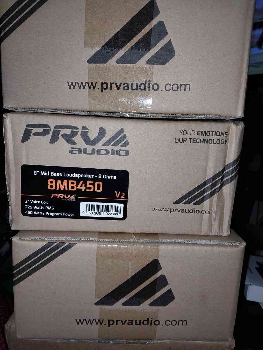 New Pair of PRV 8in Loudspeakers