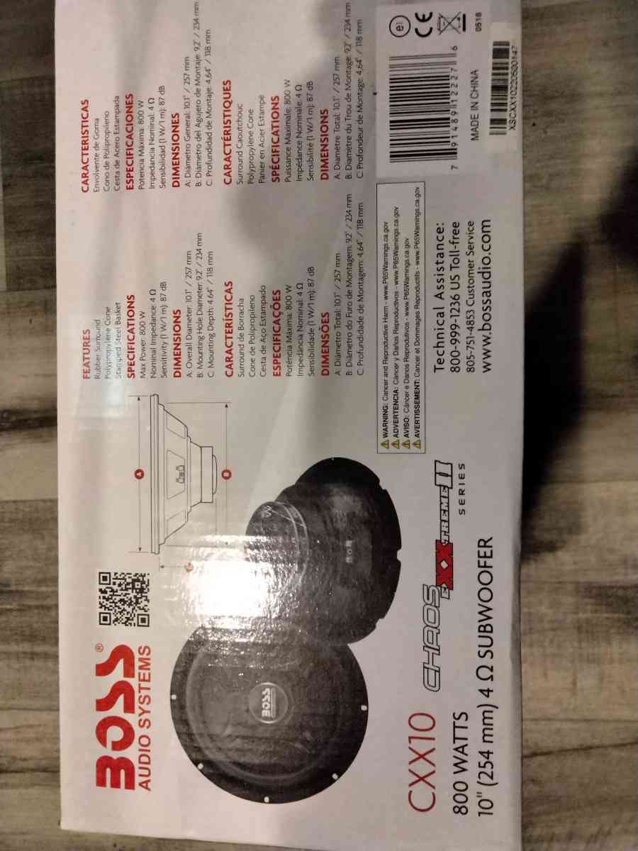 BOSS 10 INCH SUBWOOFER