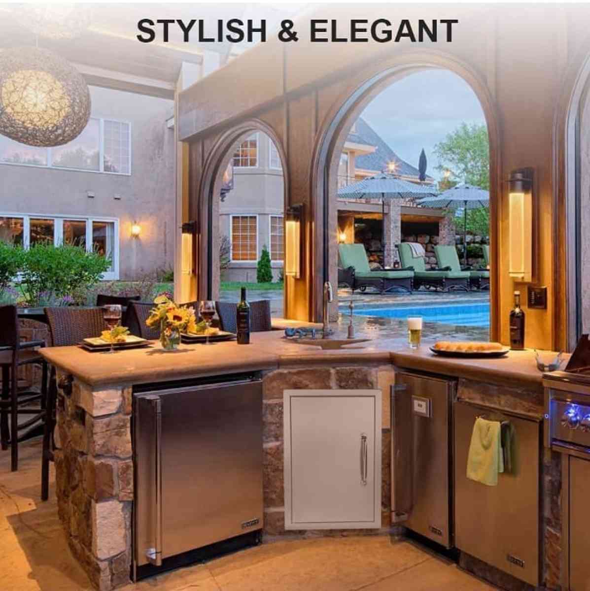 Outdoor Kitchen Door 14Wx20H BBQ Single Access Door Stainles