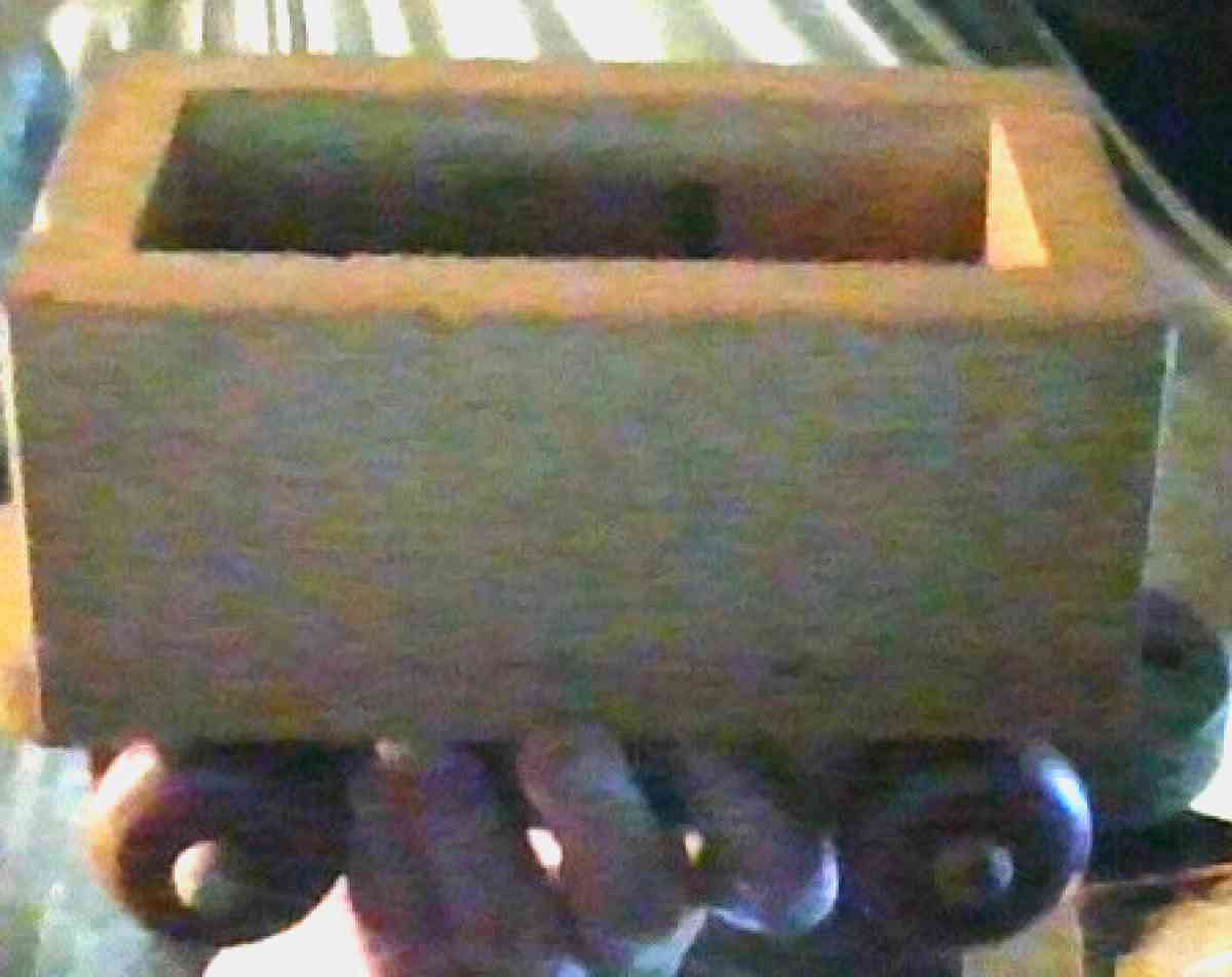 Wooden Train Car with movable wheels