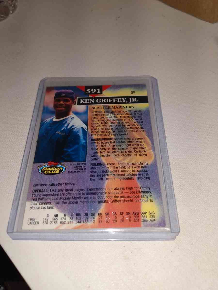 1992 stadium club Members choice Ken Griffey Jr