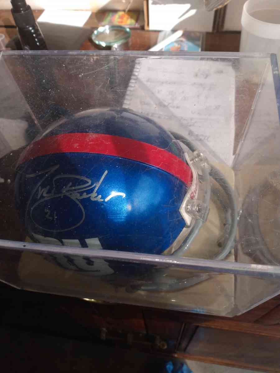 autograph tiki Barber mini helmet New York Giants