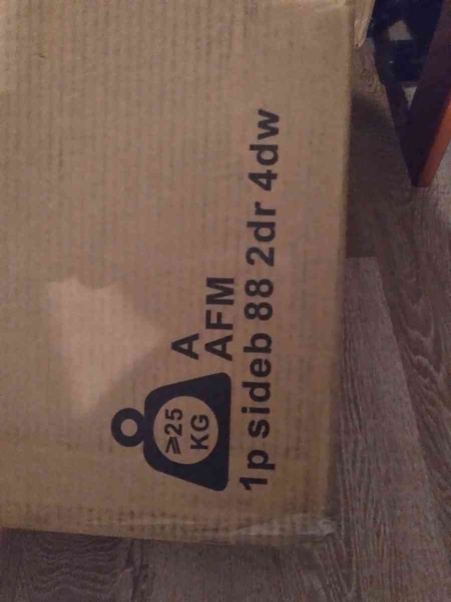 two 4 drawer and two 2 drawer with shelves grey chests