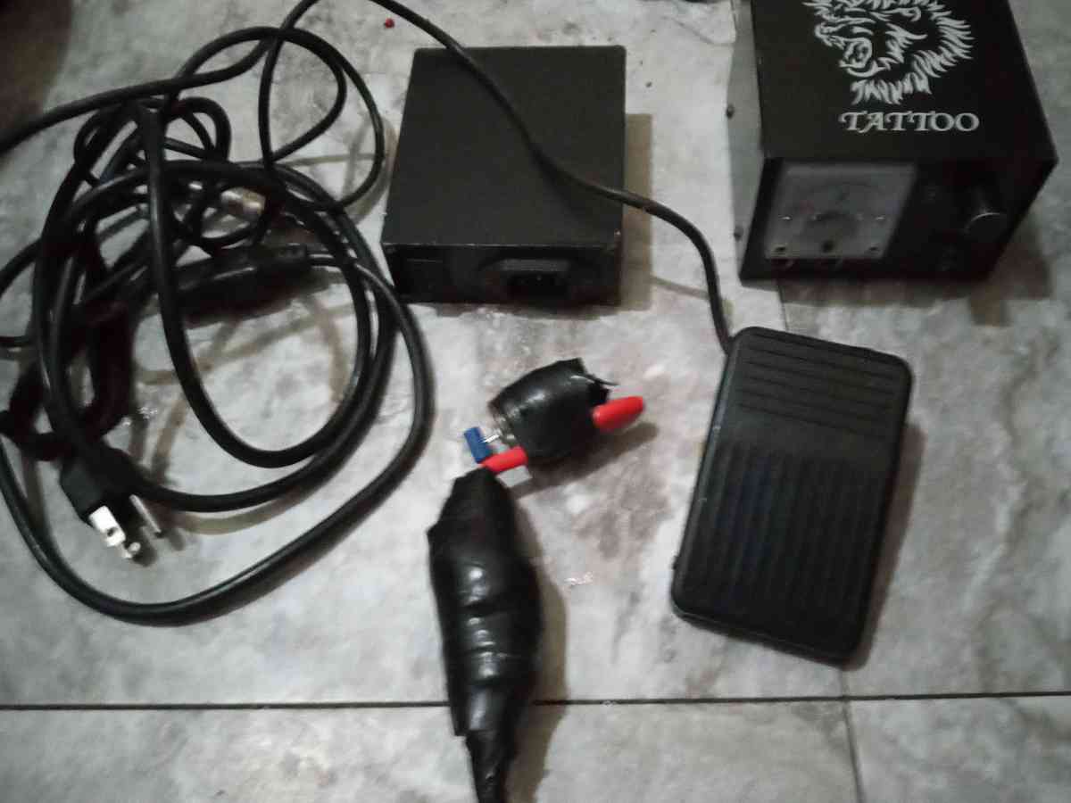 tattoo equipment machine and 40 bottles of tattoo ink