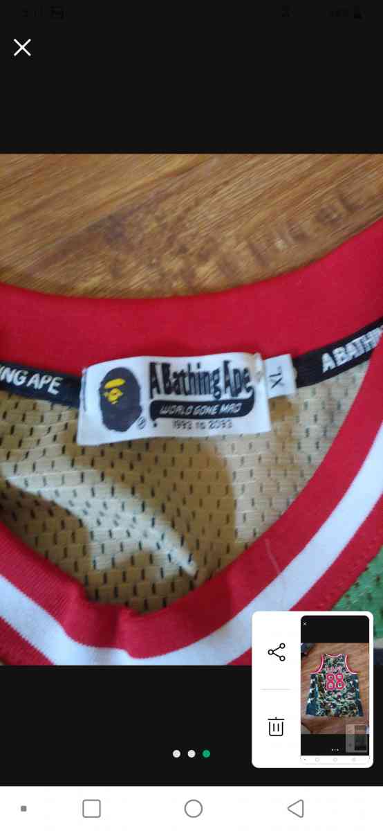 BAPE ABC camo green basketball tank