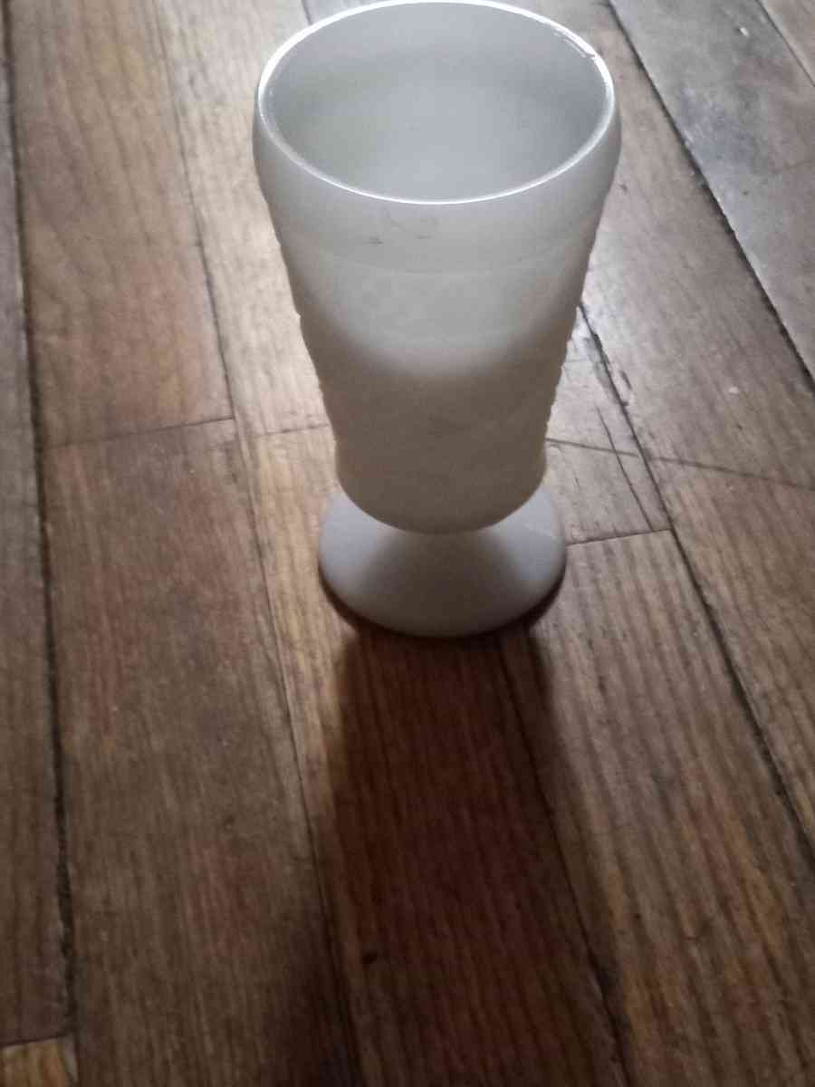 Vintage milk glass goblet