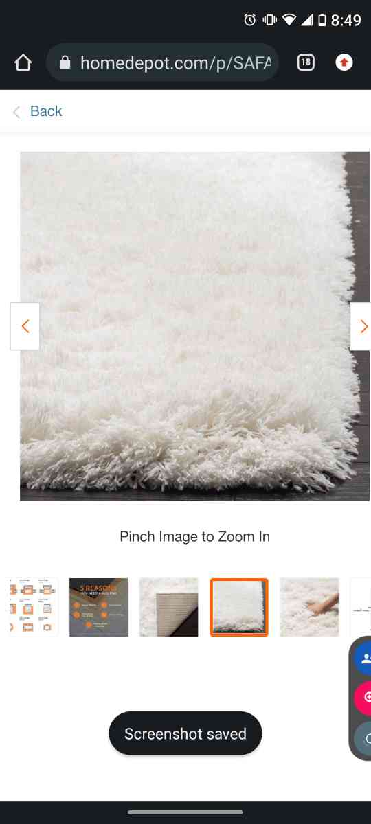 safavieh polar rug white 9x12