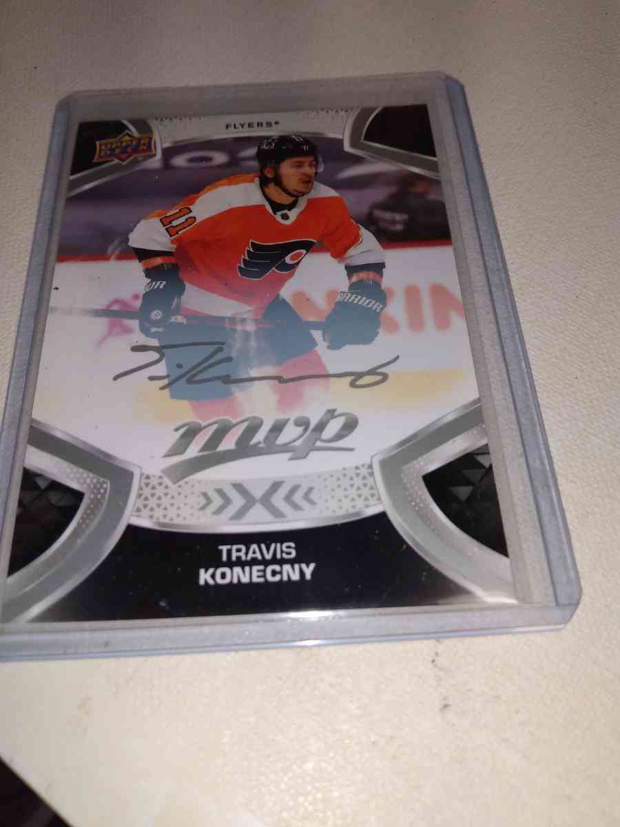 Travis konecny silver autograph card upper Deck