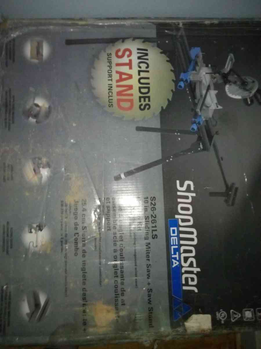 ShopMaster 10in sliding miter saw and stand