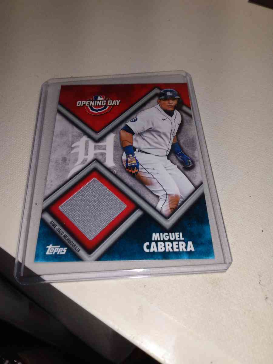 cops opening day relic Miguel Cabrera
