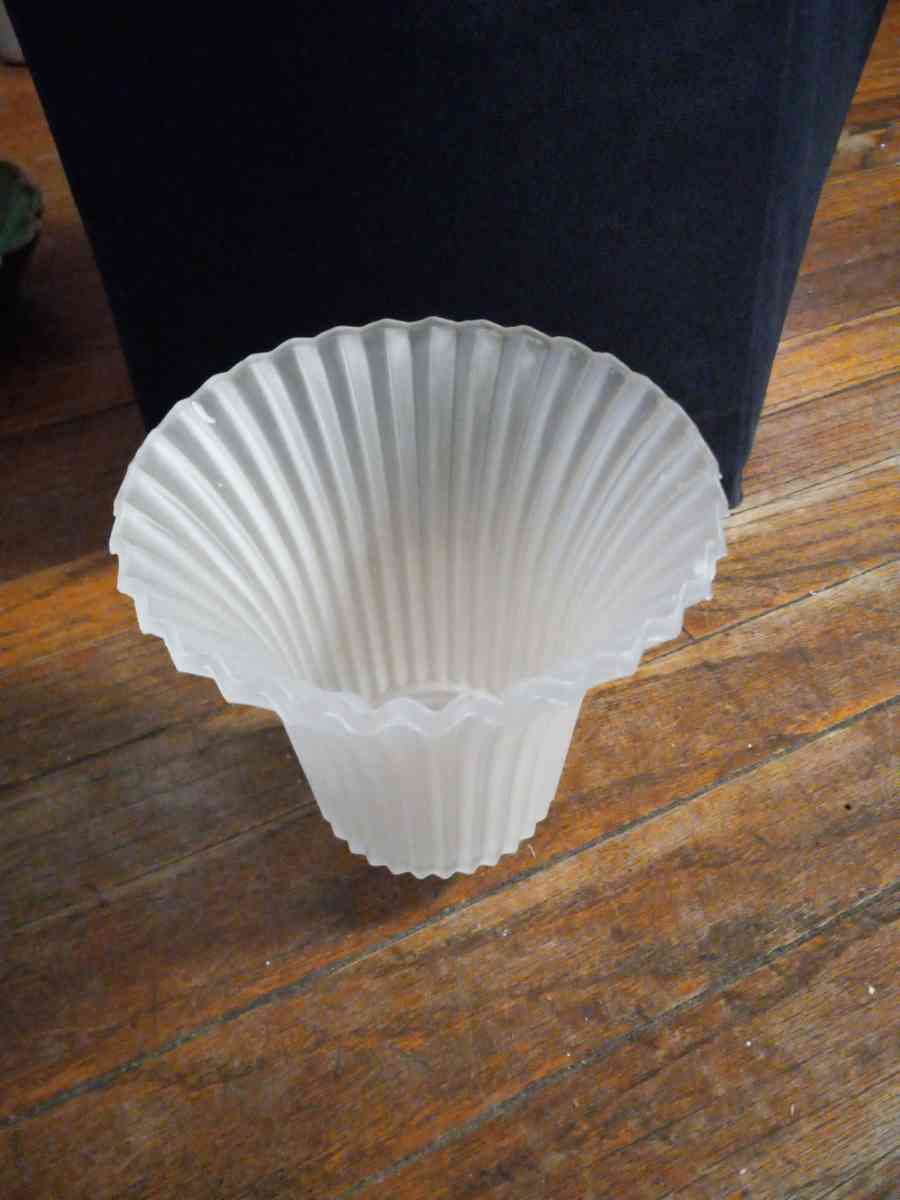 vintage frosted glass light cover