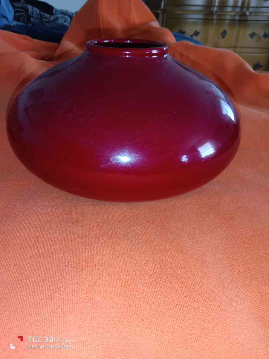 red decorative vases