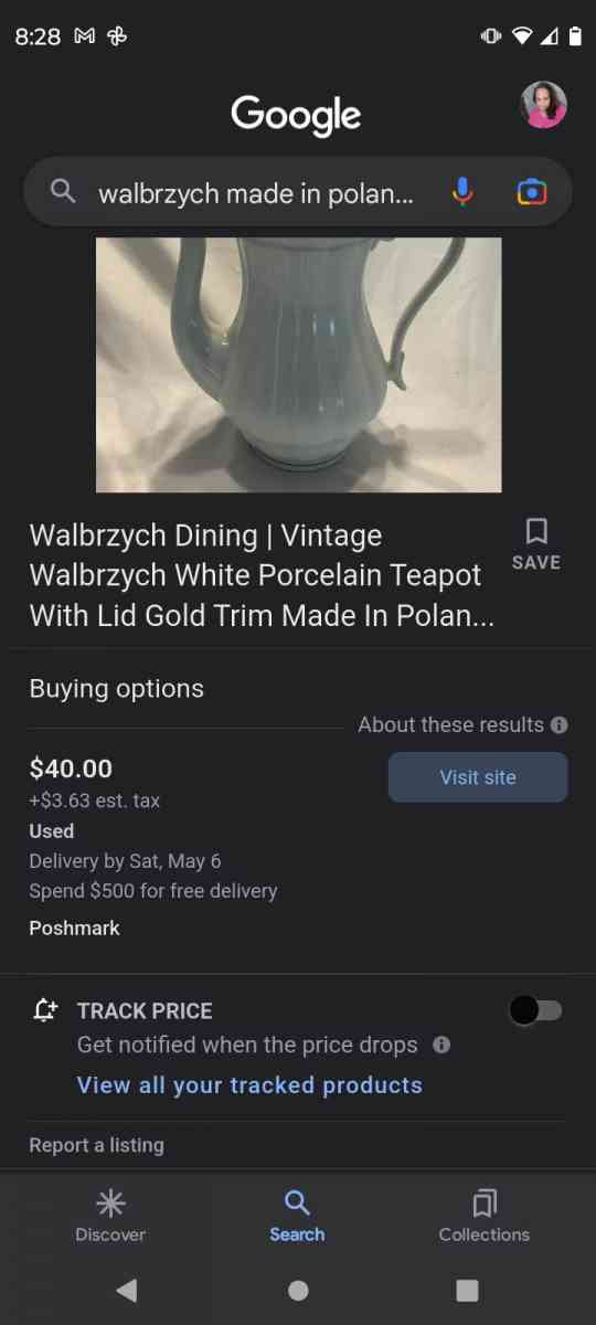 Vintage WALBRZYCH made in Poland dishes AD 1845