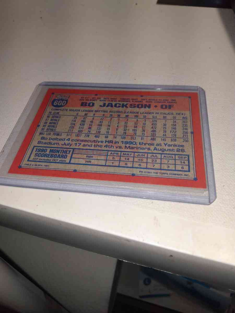 Topps 40th anniversary Bo Jackson card 600