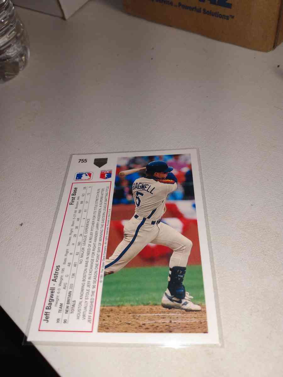 1991 upper Deck Jeff bagwell card number 755