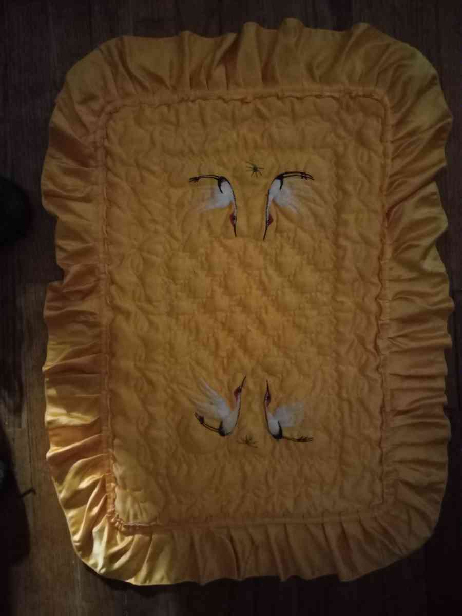 vintage Korean embroidered pillowcase