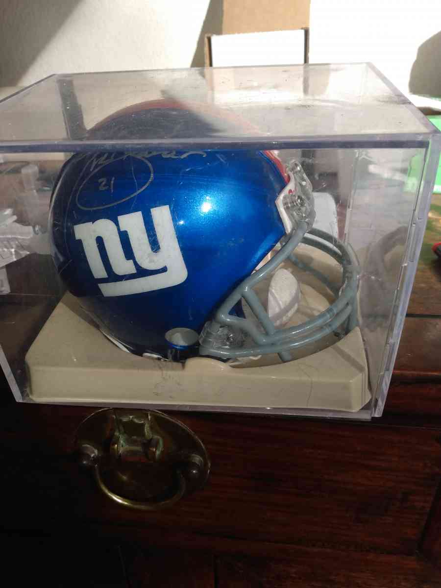 autograph tiki Barber mini helmet New York Giants