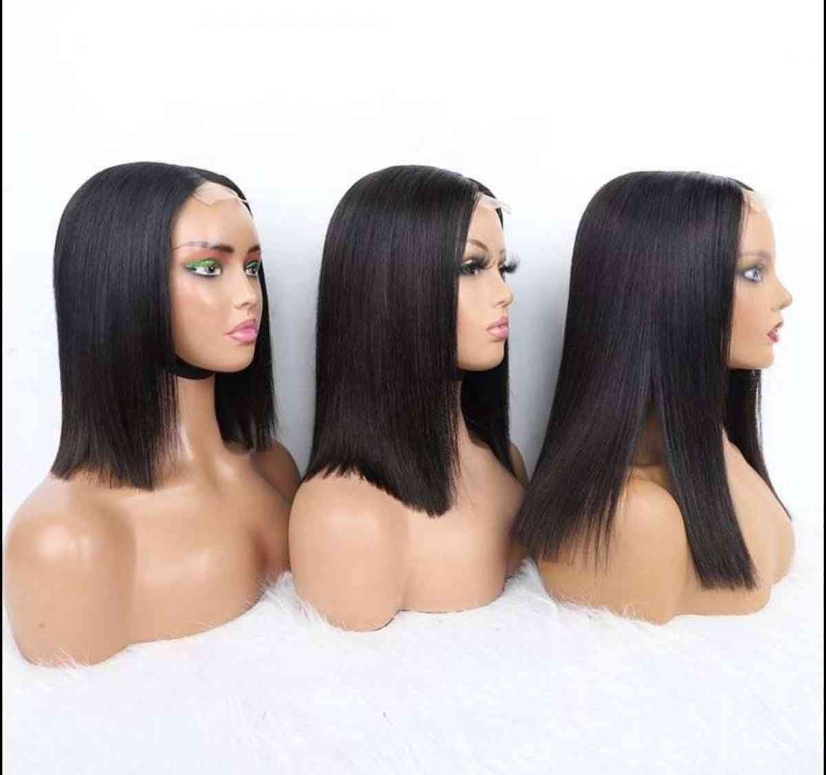 10 12 14 Bob 4x4 human hair wig free shipping and pick up