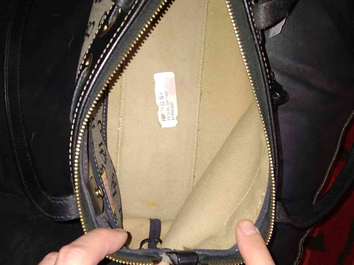 DOONEY AND BOURKE BLACK MONOGRAM PURSE