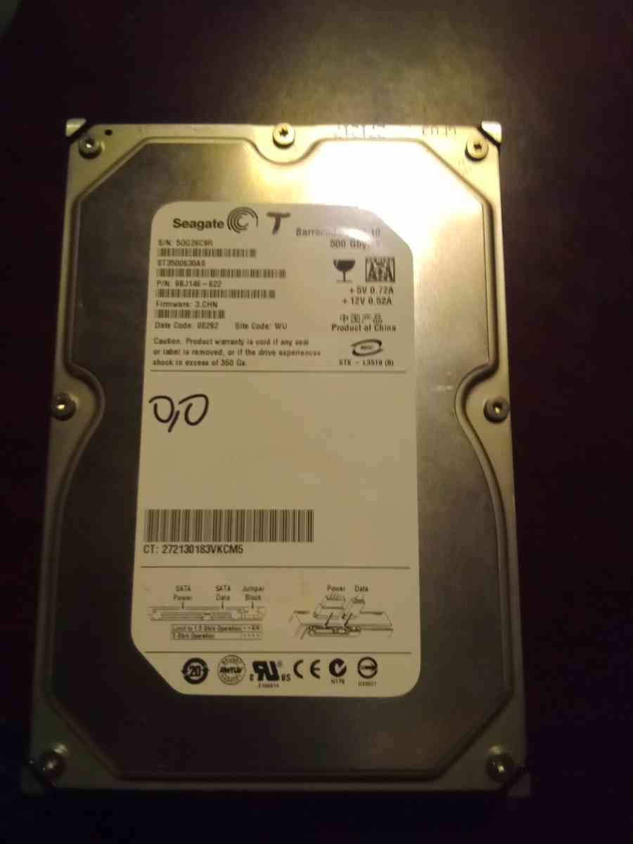 Seagate Barracuda 7200 hard drive 500gb