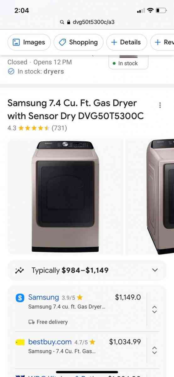 Brand new Samsung dryer