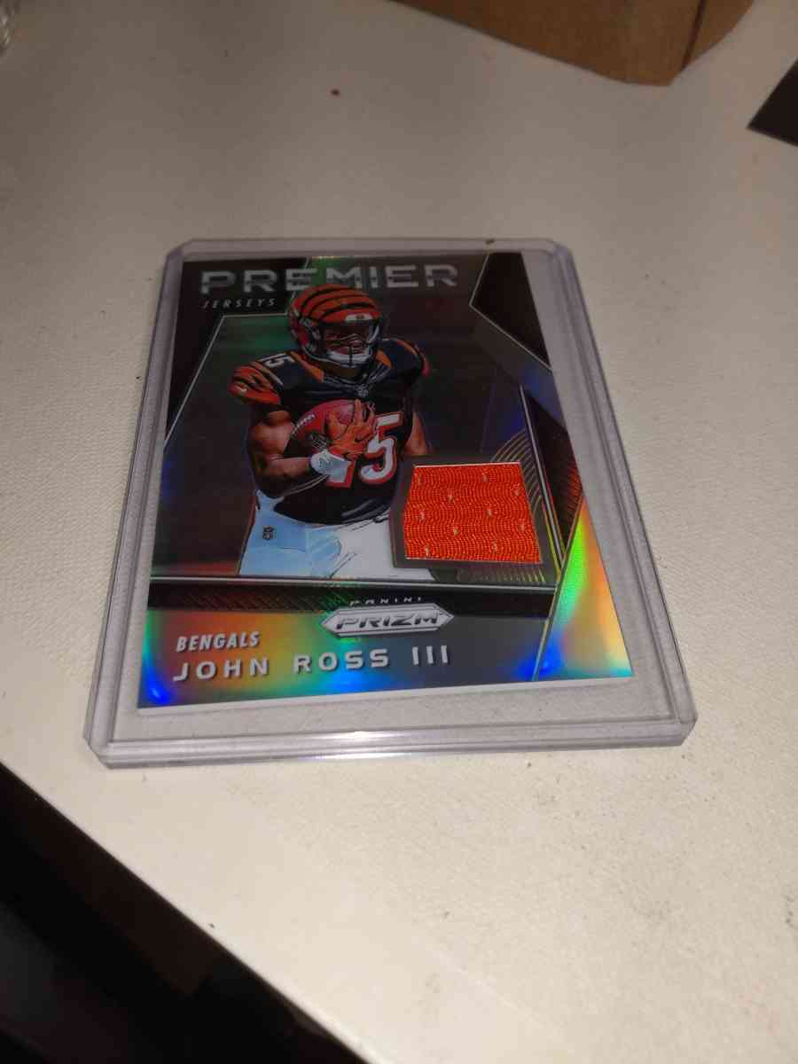 2017 John Ross III relic card premier Jersey prison football