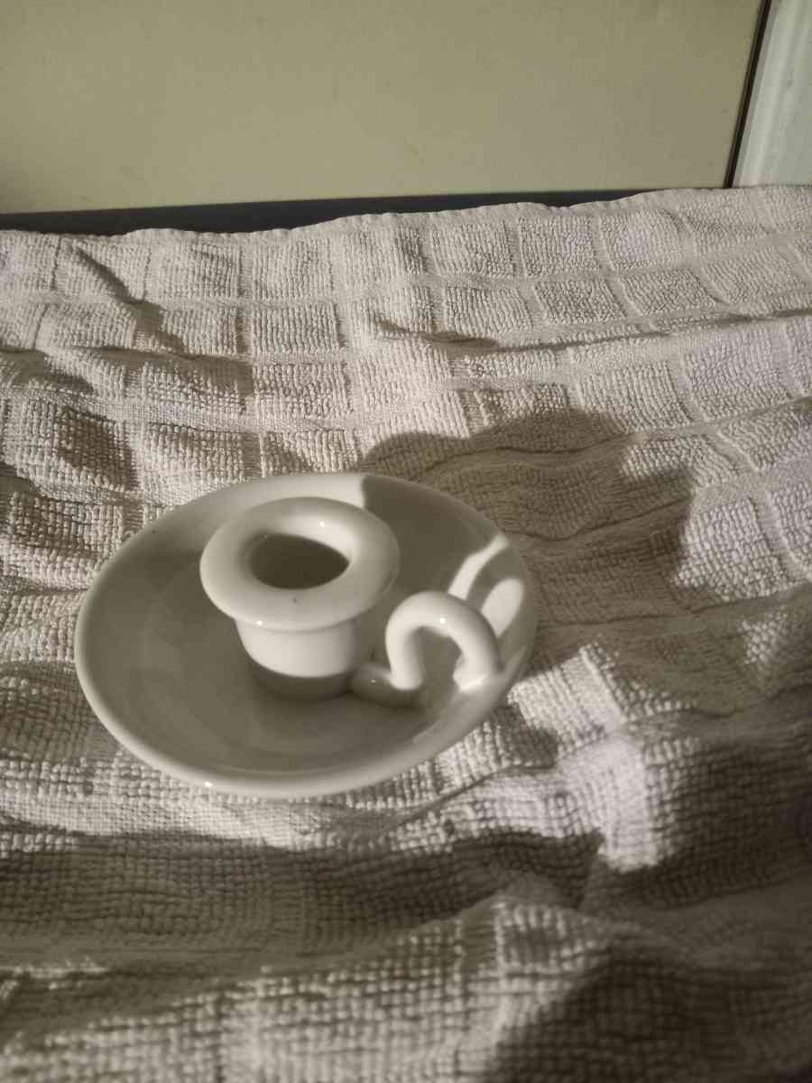 Antique  pottery glaze candle holder