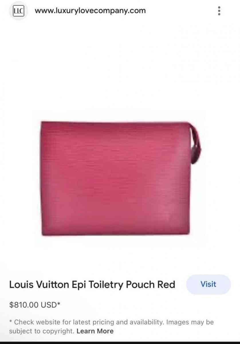 Louis Vuitton Epi Toiletries pouch red