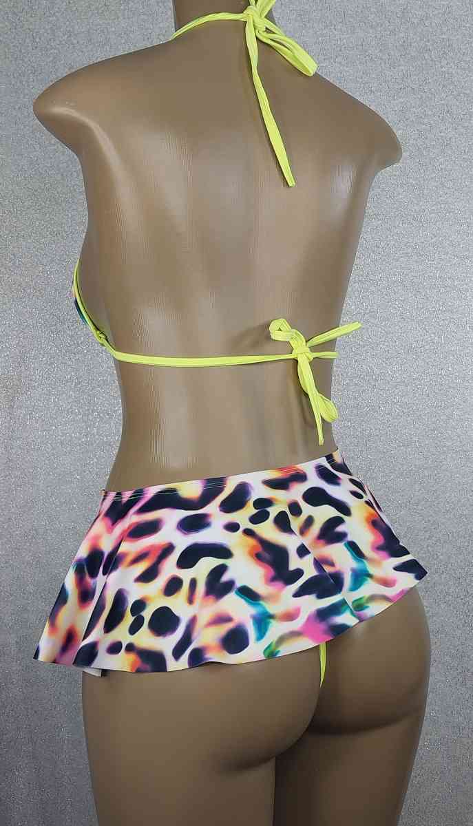 Custom Made Exotic  Bikini  with Skirt