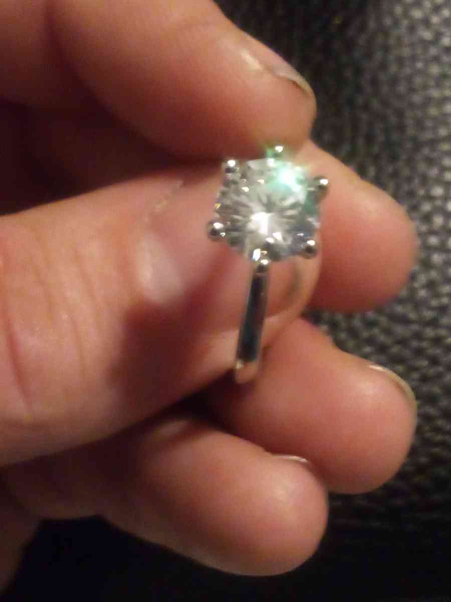 D 2ct 925 sterling silver vintage wedding ring for women