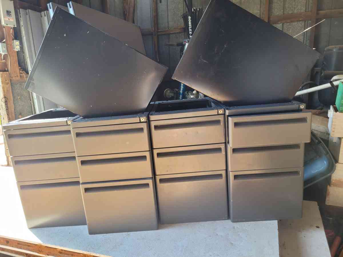 cubicles and file cabinets