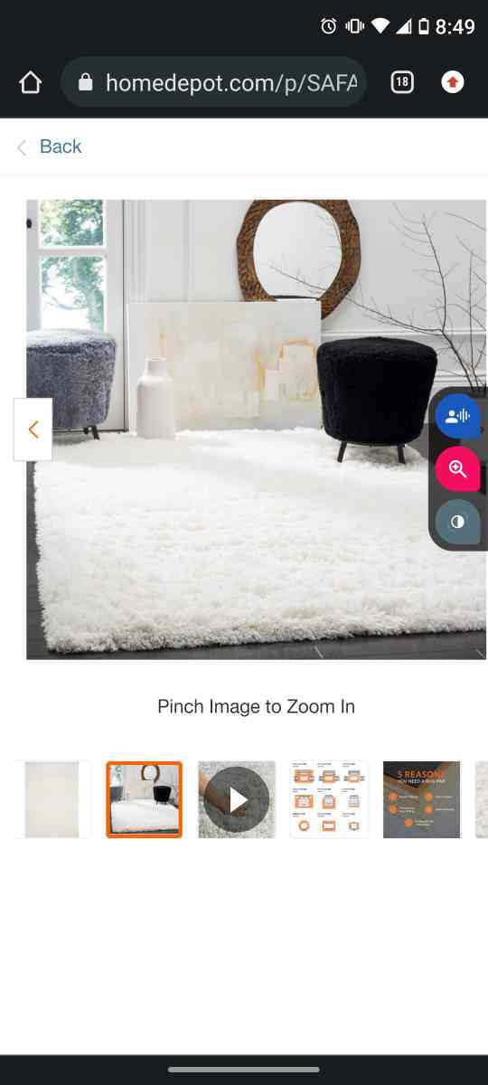 safavieh polar rug white 9x12