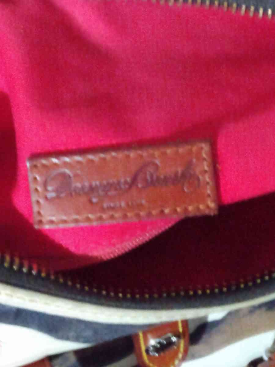 DOONEY AND BOURKE ZEBRA PRINT HANDBAG WITH SHOULDER STRAP